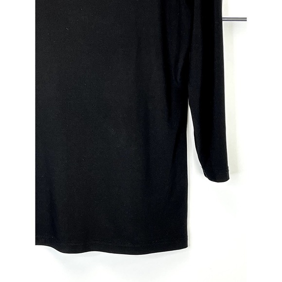 Sympli Black 3/4 Sleeve Polyester Blend Boat Neck Top SZ 10 - Picture 4 of 7